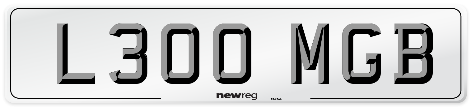 L300 MGB Number Plate from New Reg